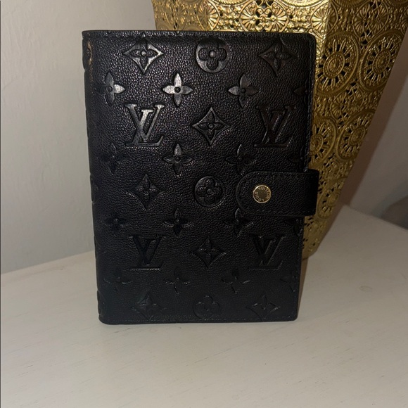 Trèsor Mirelle Other - L V Inspired Black Embossed Monogram Organizer